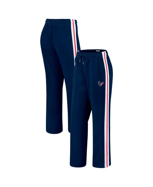 Wear by Erin Andrews Women's Navy Houston Texans Color-Block Straight Leg Pants - Navy