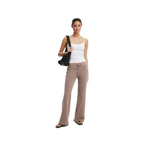 Cotton On Women's Low Rise Bootleg Sweatpant - Washed mocha