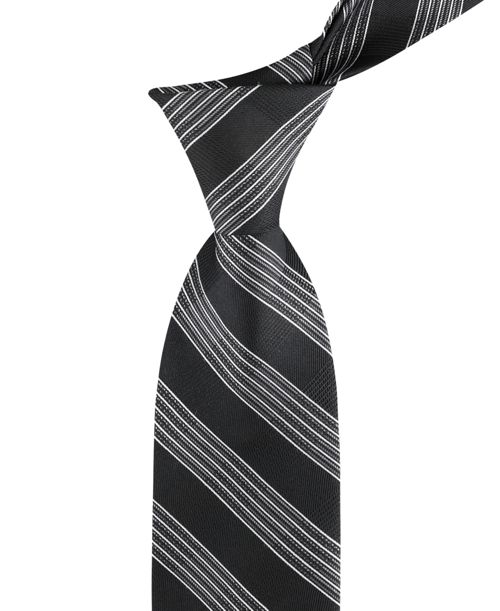 Calvin Klein Men's Elkridge Stripe Tie - Black