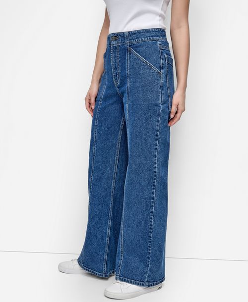 Dkny Jeans Women's High Rise Wide Leg Cargo Jeans - Moore