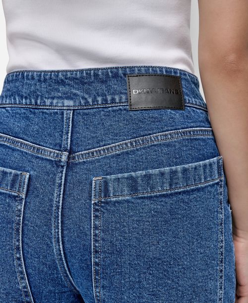 Dkny Jeans Women's High Rise Wide Leg Cargo Jeans - Moore