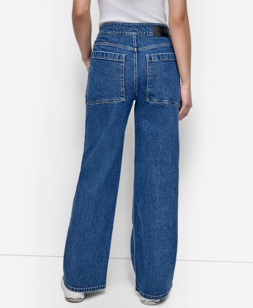 Dkny Jeans Women's High Rise Wide Leg Cargo Jeans - Moore