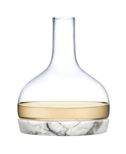 Nude Glass Jazz Wine Decanter with Marble Base, 77 oz. - Clear