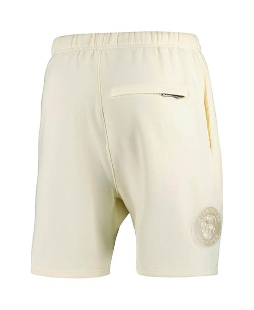 Pro Standard Men's Cream Milwaukee Brewers Neutral Fleece Shorts - Cream