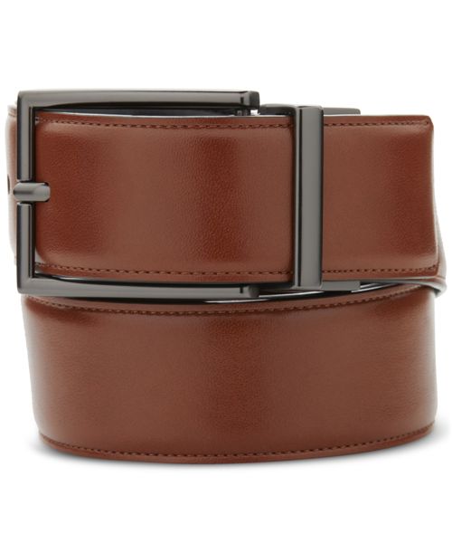 Perry Ellis Portfolio Men's Bonded Leather Belt - Brown