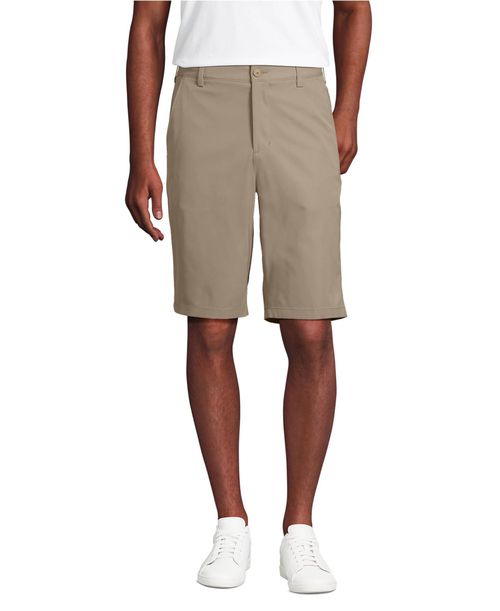 Lands' End Men's Active Performance 11" Chino Shorts - Khaki