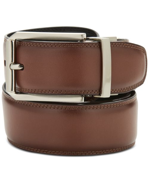 Perry Ellis Portfolio Men's Halfmoon Belt - Oxford