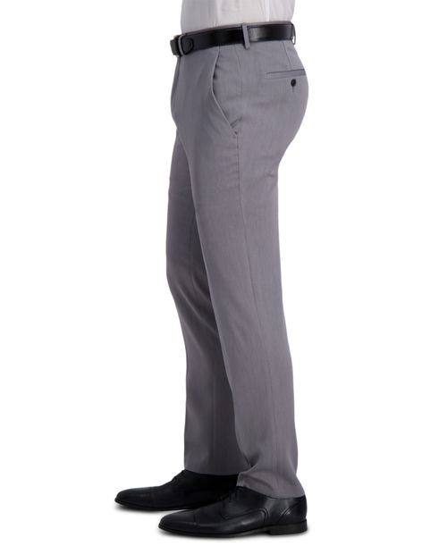 Kenneth Cole Reaction Men's Slim-Fit Stretch Dress Pants - Heather Grey