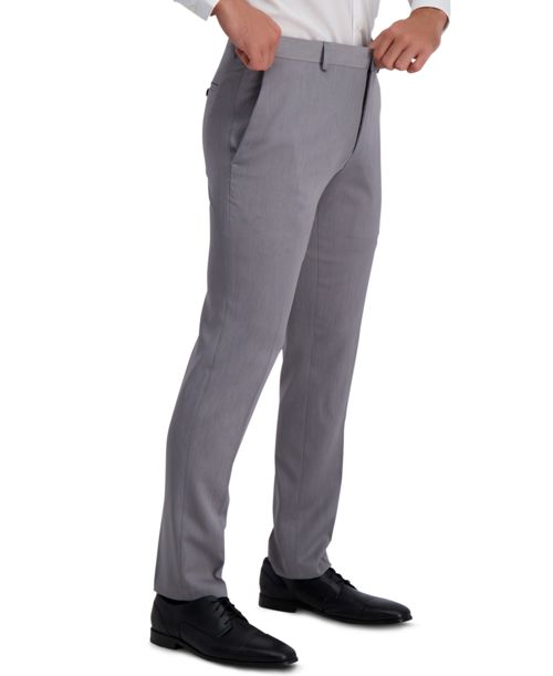 Kenneth Cole Reaction Men's Slim-Fit Stretch Dress Pants - Heather Grey