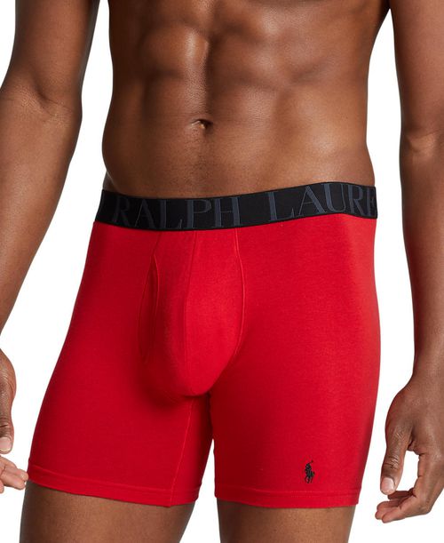 Polo Ralph Lauren Men's 3-Pack Classic Stretch Boxer Briefs - Red Multi