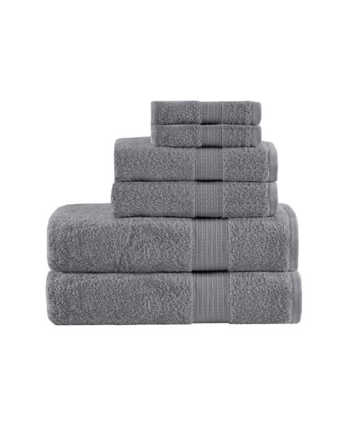 Madison Park Quick Dry 6-Pc. Bath Towel Set - Charcoal