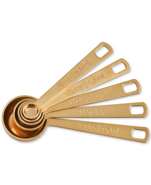 Le Creuset Gold-Tone Measuring Spoons, Set of 5 - Gold