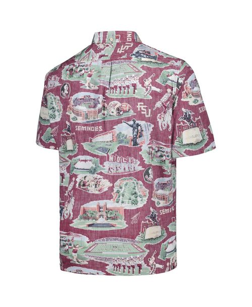 Men's Reyn Spooner Garnet Florida State Seminoles Scenic Button-Down Shirt - Garnet
