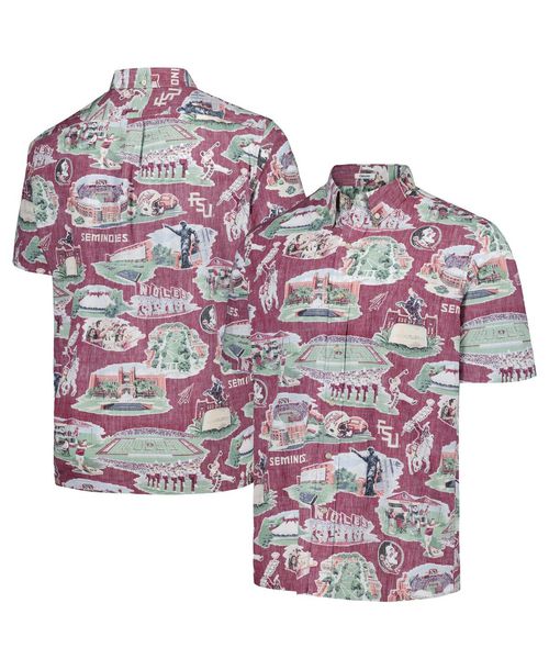 Men's Reyn Spooner Garnet Florida State Seminoles Scenic Button-Down Shirt - Garnet