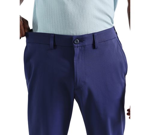 Sport Travel Performance Straight Fit Flat Front Pants - Navy