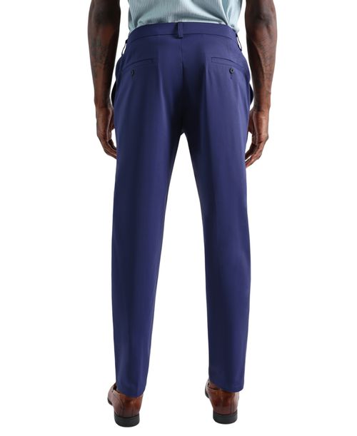 Sport Travel Performance Straight Fit Flat Front Pants - Navy