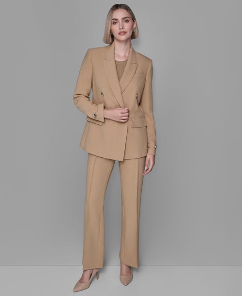 Karl Lagerfeld Paris Women's Long-Sleeve Double Breasted Blazer - Cartouche