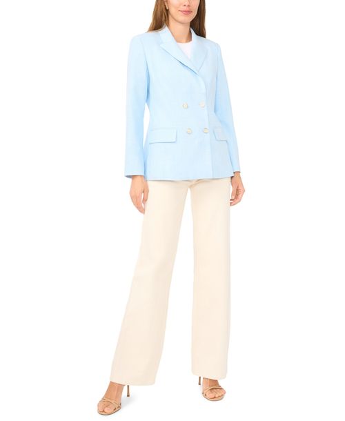 Vince Camuto Women's Collared Double Breasted Jacket - Sky