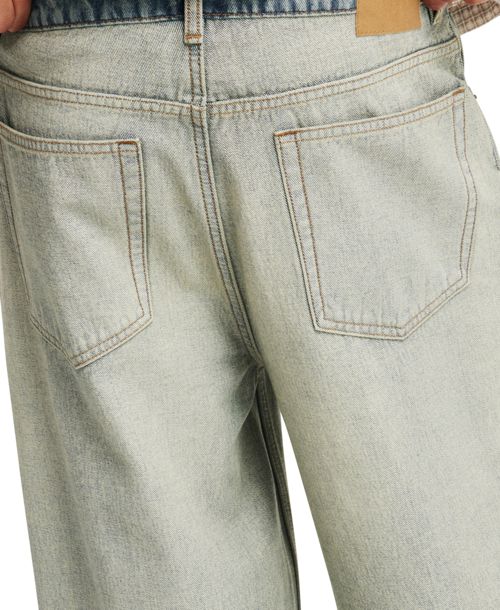 Cotton On Men's Super Baggy Reverse Jean - Backwards blue
