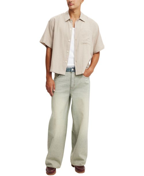 Cotton On Men's Super Baggy Reverse Jean - Backwards blue