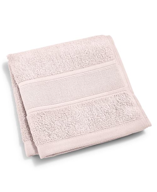 Lauren Ralph Lauren Sanders Solid Antimicrobial Cotton Washcloth, 13" x 13" - Potpourri Pink