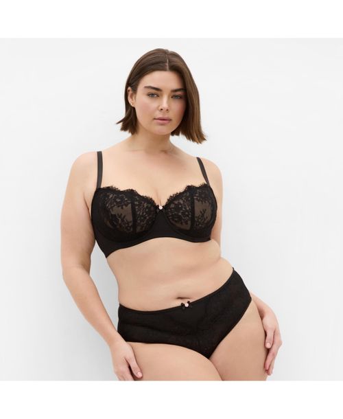 City Chic Women's Poppy Demi Underwire Bra - Black