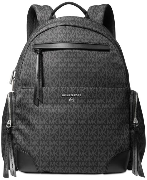 Michael Michael Kors Logo Prescott Large Nylon Backpack - Black