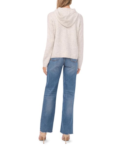 Vince Camuto Women's Heart Motif Long-Sleeve Hoodie - Silver Heather