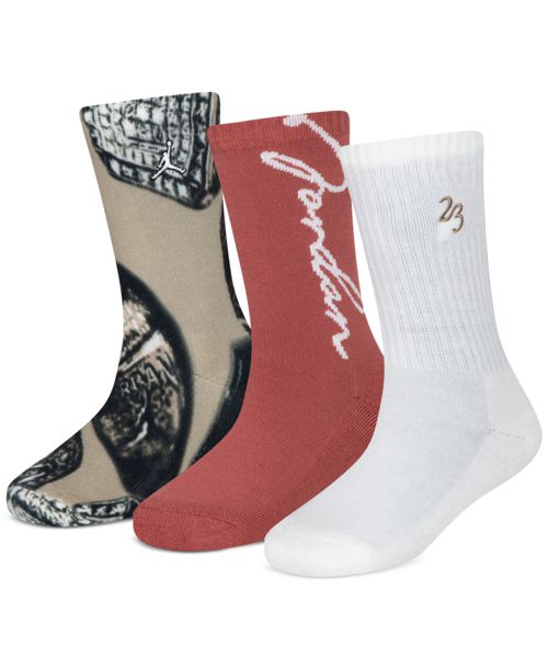 Jordan Big Boys Rings 3-Pk. Crew Socks - Desert Camo