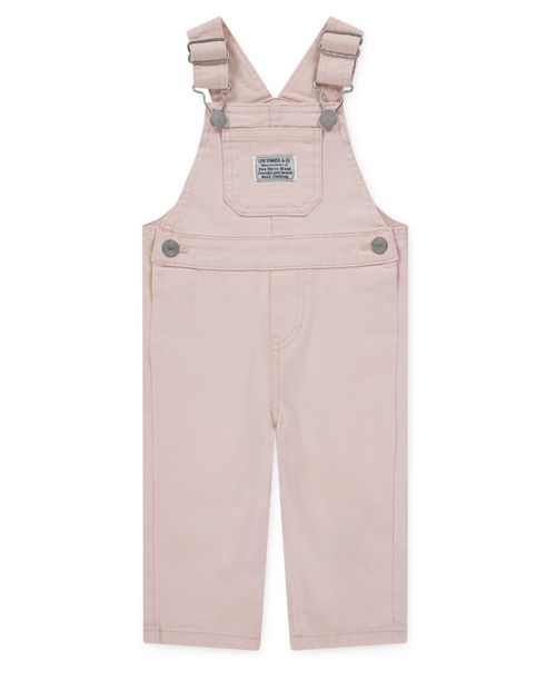 Levi's Baby Boys' and Girls' Sleeveless Twill Overalls - Pastel Pink