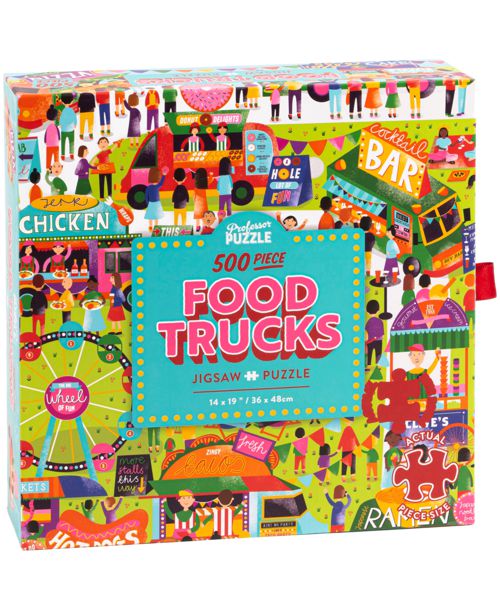 Professor Puzzle Food Trucks Jigsaw Puzzle Set, 502 Pieces - Multi Color