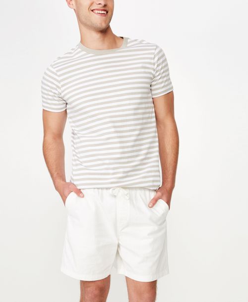 Cotton On Men's Easy Short - White Texture