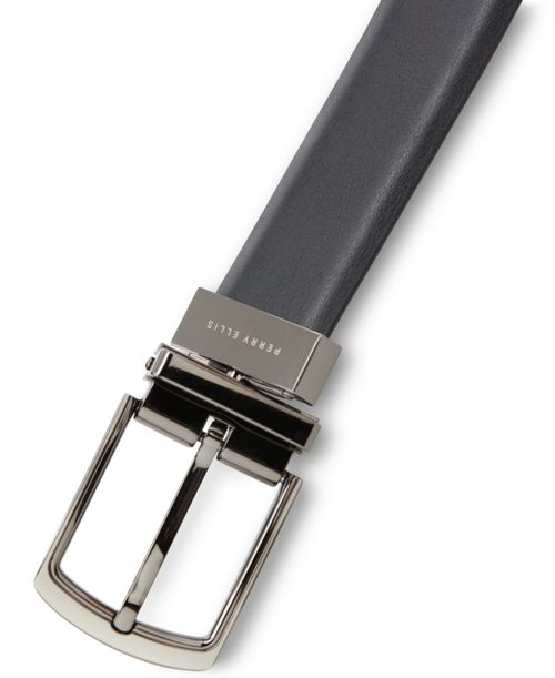 Perry Ellis Portfolio Men's Halfmoon Belt - Blk20