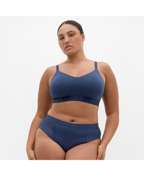 City Chic Women's Plus Size Signature Ccx Wireless Bra - Navy