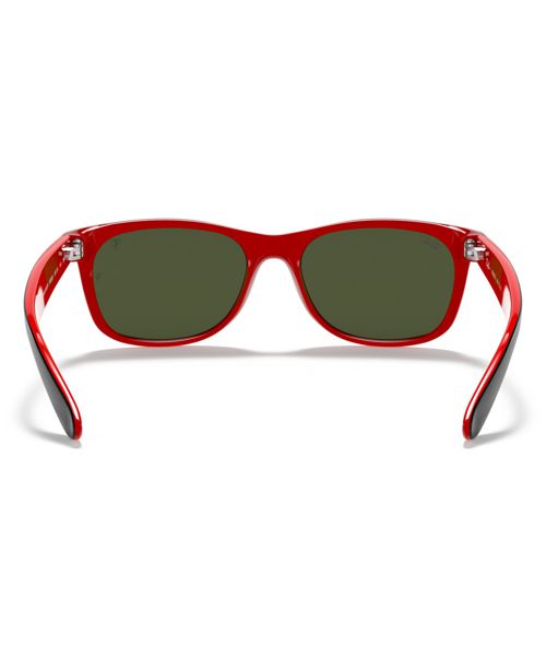 Ray-Ban Unisex Sunglasses, RB2132M Scuderia Ferrari Collection 55 - TOP MATTE BLACK ON RED/LIGHT GREEN MIRRO
