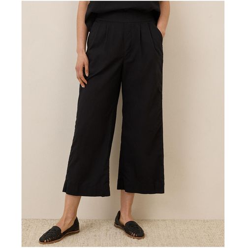 Pact Women's Organic Cotton Canopy Linen Blend Pleated Trouser - Black