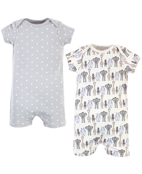Hudson Baby Baby Boys Hudson Two-Piece Romper Collection - Royal safari