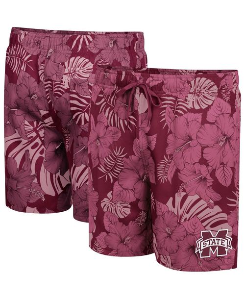 Men's Colosseum Maroon Mississippi State Bulldogs The Dude Swim Shorts - Maroon