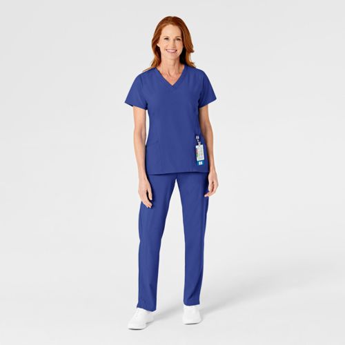 Wink Women's W123 Flat Front Cargo Scrub Pant - Galaxy blue