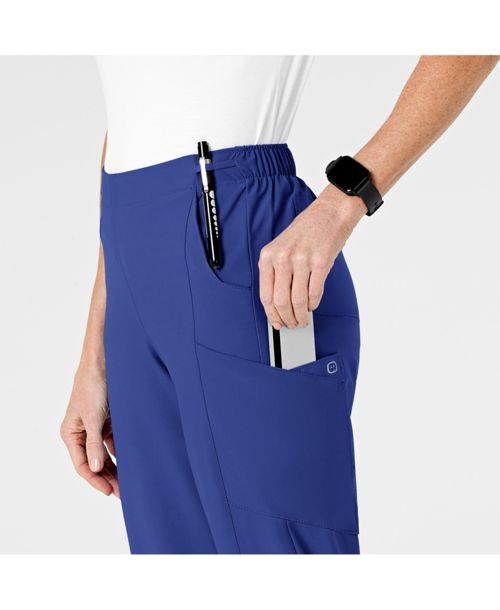 Wink Women's W123 Flat Front Cargo Scrub Pant - Galaxy blue