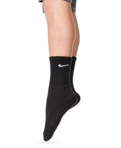 Nike Big Kids' Cushioned Crew Socks, 6 Pairs - Black