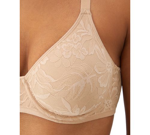 Bali Women's Breathe Lace Underwire Bra DF7590 - Almond