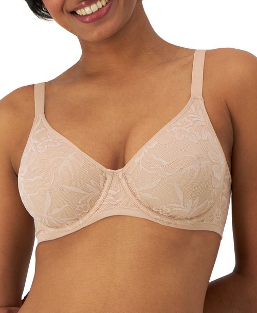 Bali Women's Breathe Lace Underwire Bra DF7590 - Almond