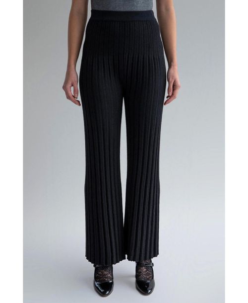 Sskein Women's Marcelle Pleated Knit Trousers - Black
