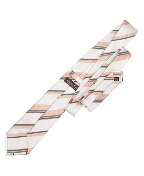 Elizabetta Men's Taormina - Silk Jacquard Tie for Men - Blush and pale grey