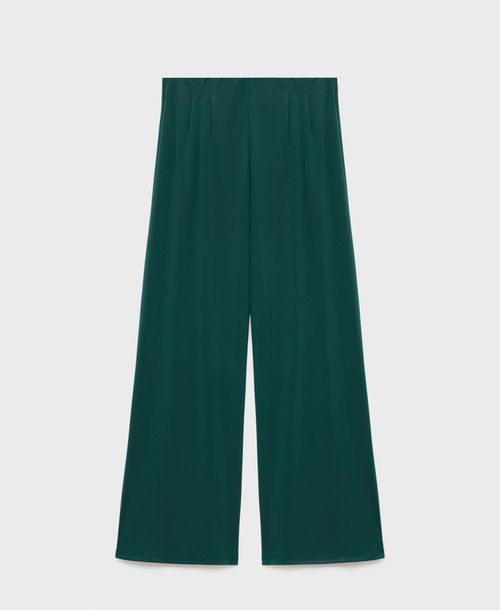 Mango Women's Dart Palazzo Pants - Dark Green
