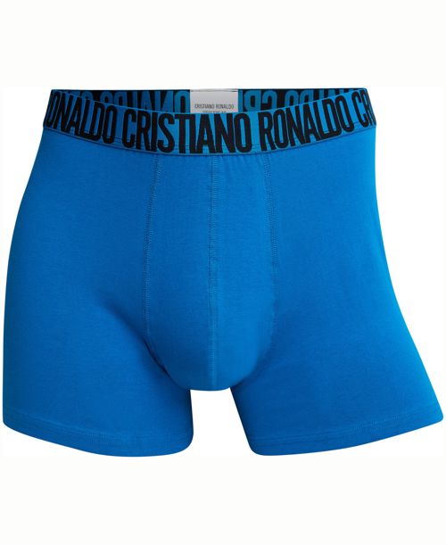 CR7 Men's Cotton Blend Trunks, Pack of 3 - Blue