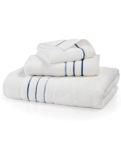 Hotel Collection Ultimate MicroCotton Borderline Hand Towel, 16" x 30", Exclusively at Macy's - Blue
