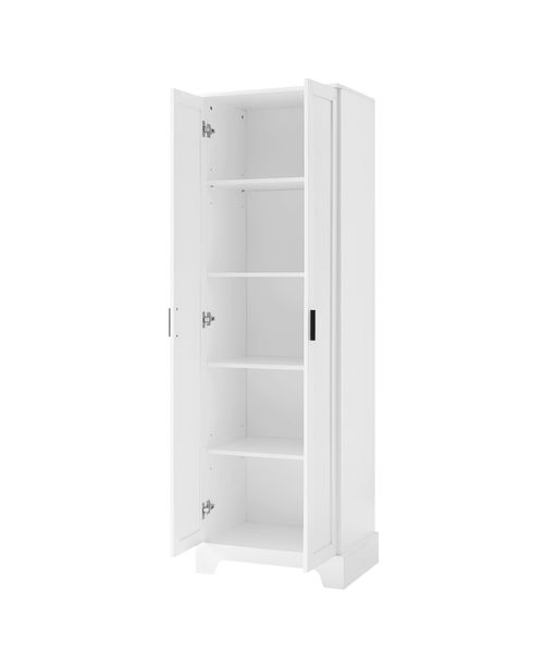 Casainc 71.2"H Storage Cabinet with 2 Doors and Adjustable Shelf, Mdf, for Bathroom or Office Use - White
