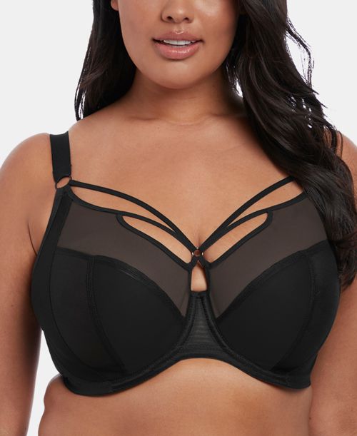 Elomi Full Figure Sachi Underwire Strappy Caged Bra EL4350, Online Only - Black